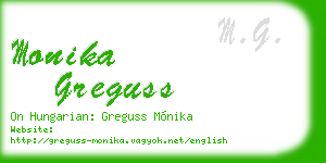 monika greguss business card